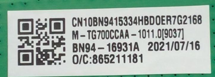 MAIN PARA MONITOR SAMSUNG ODYSSEY / NUMERO DE PARTE BN94-16931A / BN41-02780A / BN9416931A / BN9415334H / PANEL CY-PT270PLLV4H / MODELO LC27G75 / LC27G75TQSNXZA FG04 - Imagen 2